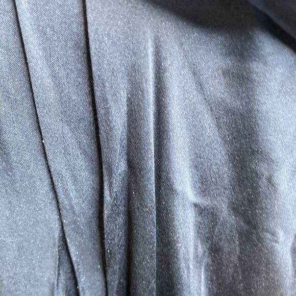 Carmen Marc Valvo Navy Blue Beaded Halter Silk Dress Size 4 Wedding Red Carpet - Picture 13 of 13